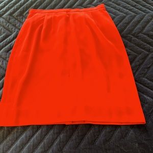 Valentine red skirt. Anne Klein red silk like red skirt.